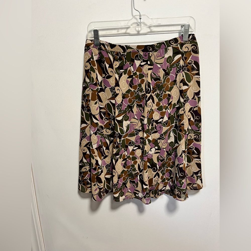 Multicolored Flared Skirt